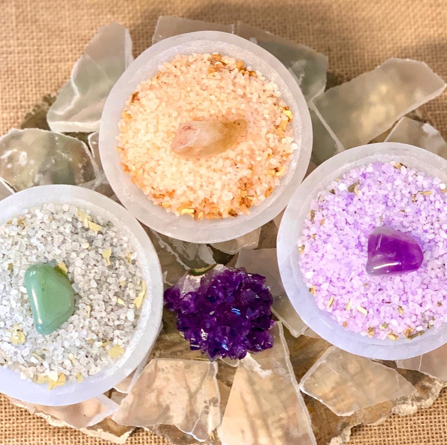 Chakra Balance Bath Salts | Clearing & Alignment Bath Salts | Dead Sea & Essential Oil Bath Salts